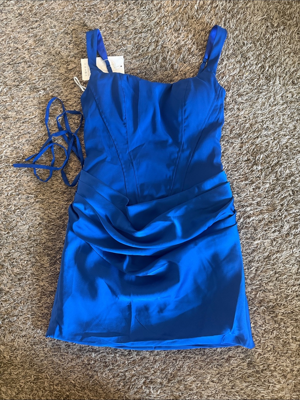 Royal Blue Women's Satin Mini Dress